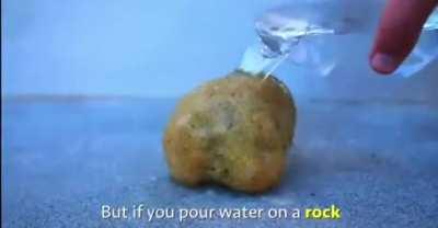 Water and a rock