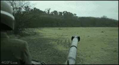 Skeet shooting with a tank. (Anyone know the name of this tank?)