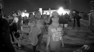 Insane mother brings 2 year-old baby to BLM protest which eventually turned violent