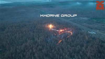 See how Firedrone ignites forrest, and watch it slowly grow.