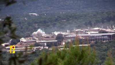 Lebanese Hezbollah publishes footage of an Israeli military transport being hit. Lebanese-Israeli border.