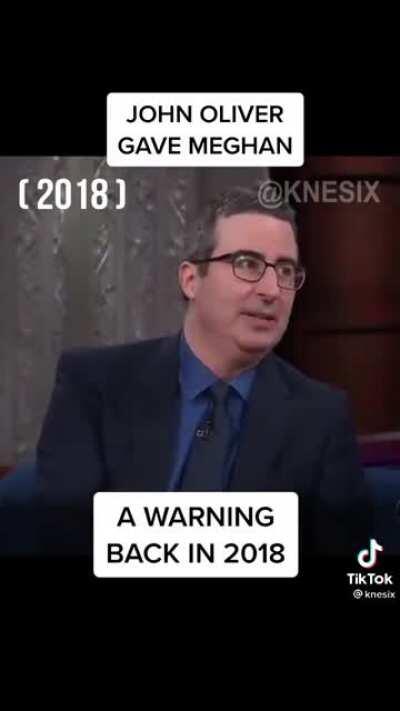 John Oliver on Meghan Markle in 2018