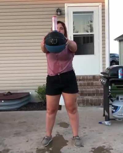 WCGW bouncing a can with a ball