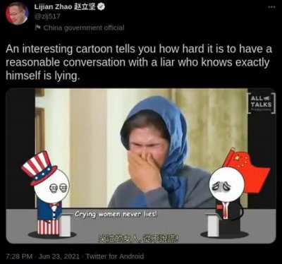 Chinese Official posts a hilarious video on USA's propaganda regarding Xinjiang