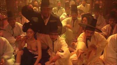 PART 2 OF 2 - Portrait of a Beauty (2008), PG-13, Kim Gyu-ri (boobs and ass) and two uncredited topless women wearing thongs and simulating lesbian sex on stage (boobs) as well as two other uncredited topless women in the crowd watching (boobs)