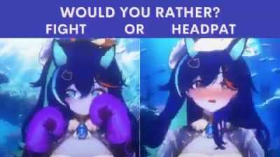 Headpats or fight 😈