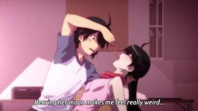 Monogatari Iconic Toothbrush Scene in its Full Out of Context Glory to Celebrate the New Sequels [Nisemonogatari]