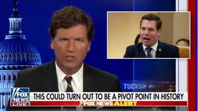 Russian asset Tucker Carlson spreading Russian propaganda lies