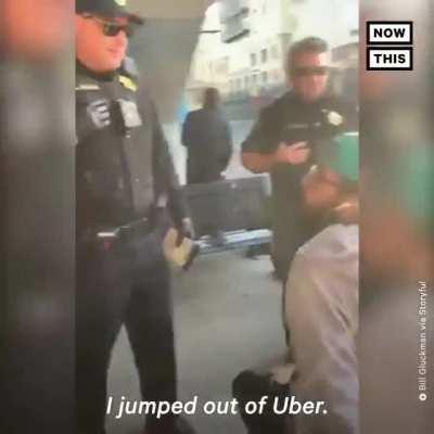 Police tried to arrest this man for eating a sandwich on a train platform