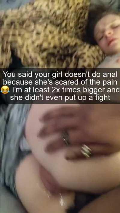 Your gf is scared of the pain that would incur through anal sex.. Or at least that's what she said