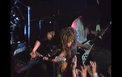 Metallica performing Seek & Destroy at The Metro in 1983. James and Lars were both the youngest at 20 years old