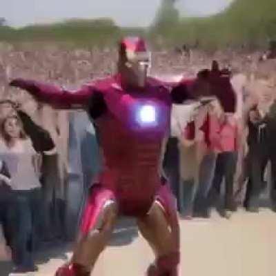 Iron Man flying to meet his fans. With text2video. (@edmondyang)