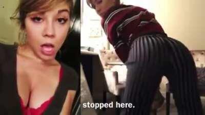 Jennette McCurdy shaking her booty in her vlog