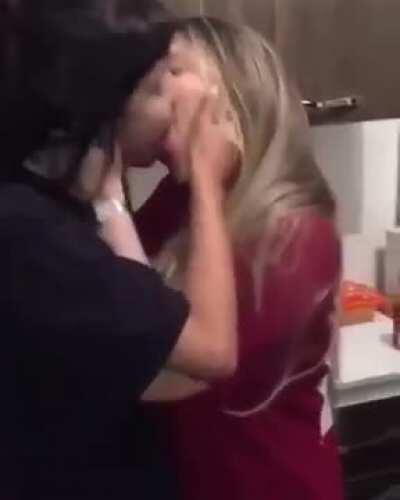 Two Girlfriends Making Out...