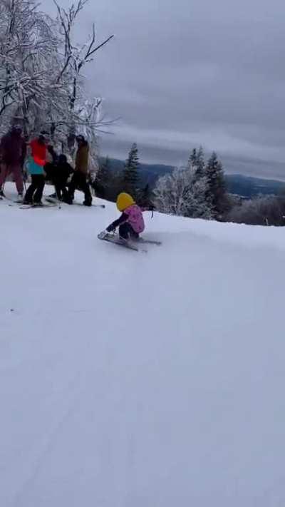 This Little Girl's Skiing Skills