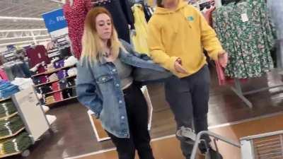 Influencer throws over couple's shopping cart for Tiktok prank