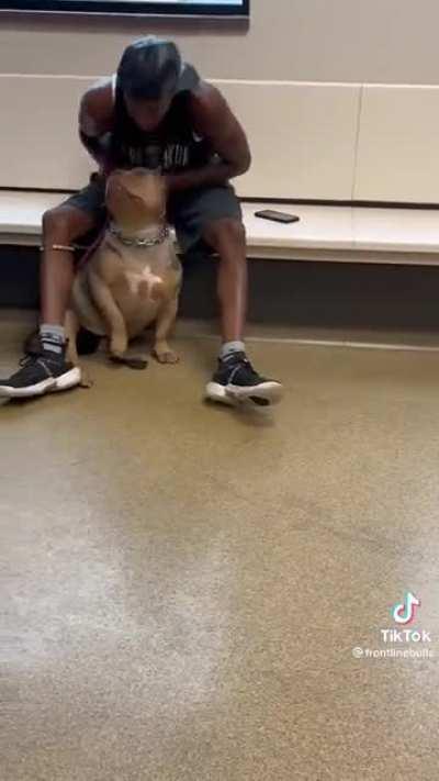 They recorded this man w/o his consent to make fun of him for being scared of their pitbull…