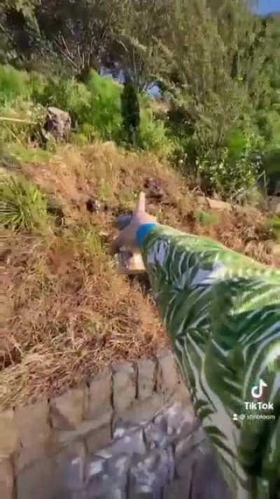 This guy spreading Parmesan cheese on sidewalks