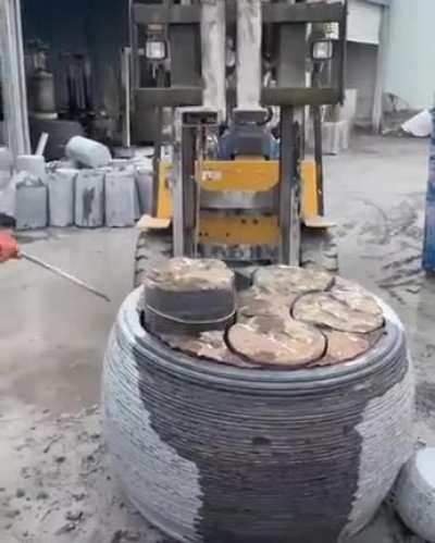 Sculpting stone furniture