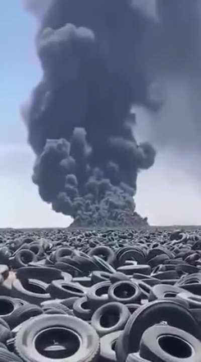 a very large tyre graveyard