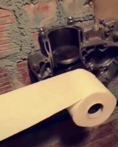 This toilet paper holder