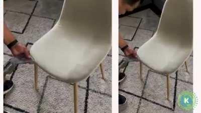 Oddly satisfying dinner chair cleaning