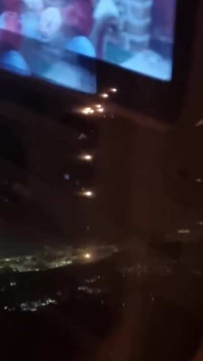 Recorded this on flight to dubai - Iran Missiles 