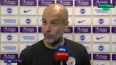 Pep Guardiola's funny response to whether Man City need a striker