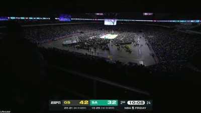 [Highlight] The view for some fans at the Alamodome during the Spurs vs Warriors game