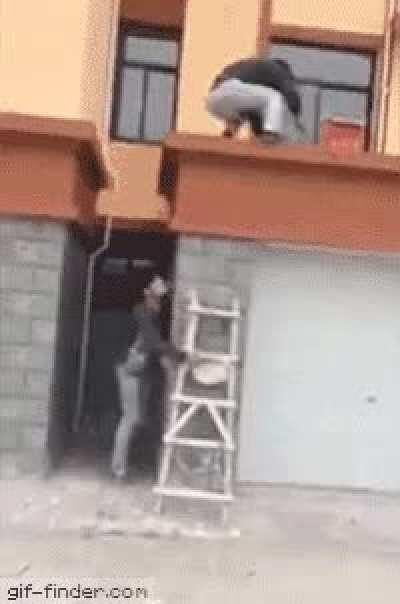 Ladder prank