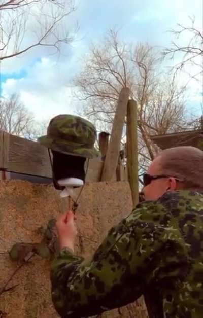 Airsoft player trolls enemy player