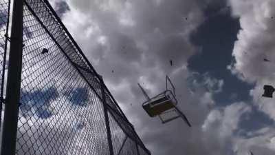 A Dust Devil went right through this Baseball Game