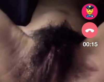 Hairy pussy I have more of her lmk if yall want more