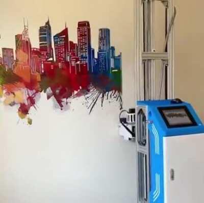 This machine can paint any image on your wall