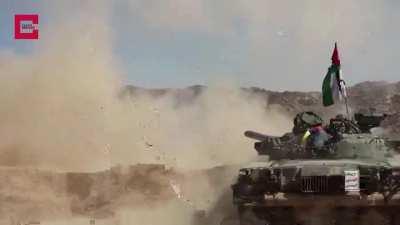 Full clip (almost 12 min) of the Houthi military practicing while employing T-80 tanks, drone drops, ATGM and more, January 13th 2024