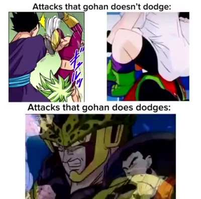 Gohan dodging