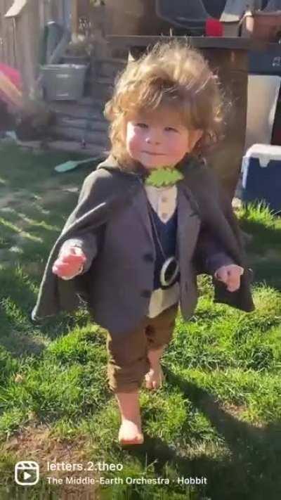 (OC) Dressed my toddler up as a Hobbit this Halloween