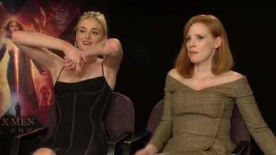 Sophie turner and Jessica Chastain,