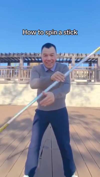 Spinning a stick 