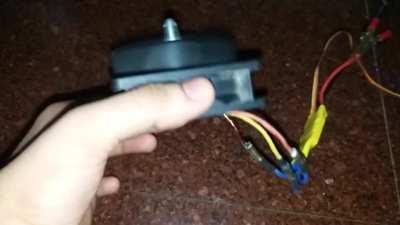 Modified old PC fan with 12000 RPM motor