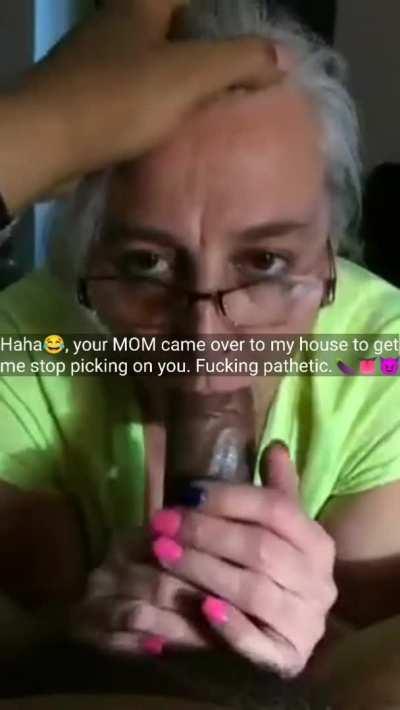 Dint know your mom was so good at sucking. Gonna keep her as my A list bitch