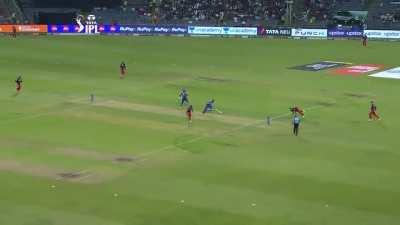 A stellar throw by Glenn Maxwell to take the wicket of Tilak Verma