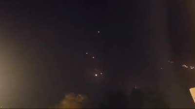 Israeli interceptors over Southern Israel (February 14, 1:50 am) 