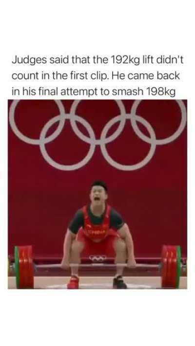 He has gold if he liftted 192 but went for world record just to prove a point