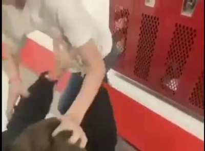 School fight in the locker room