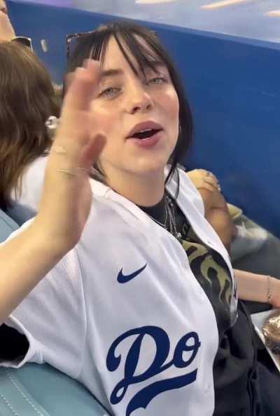 Billie at the Dodgers game