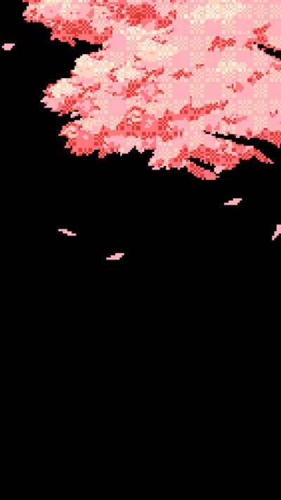 Cherry Blossom Pixel Art [1440x2560]