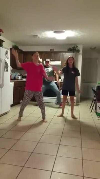 Father surprises his daughters