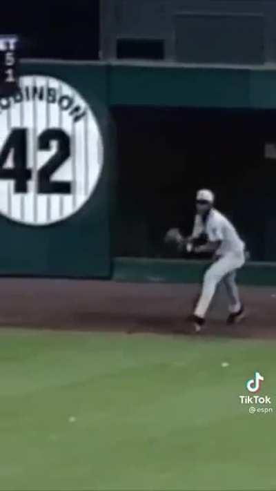 An amazing throw in baseball