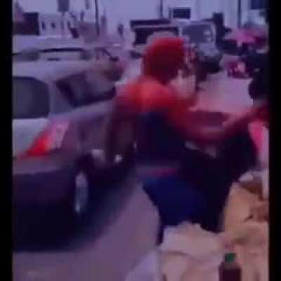 Spider man showing real moves.....